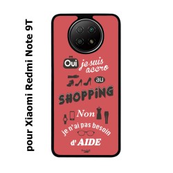 Coque pour Xiaomi Redmi Note 9T ProseCafé© coque Humour : OUI je suis accro au Shopping