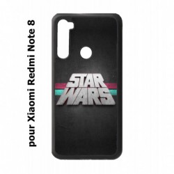 Coque noire pour Xiaomi Redmi Note 8 logo Stars Wars fond gris - légende Star Wars