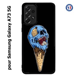 Coque pour Samsung Galaxy A73 5G Ice Skull - Crâne Glace - Cône Crâne - skull art