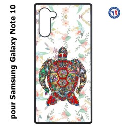 Coque pour Samsung Galaxy Note 10 Tortue art floral