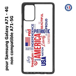 Coque pour Samsung Galaxy A71 - 4G USA lovers - drapeau USA - patriot