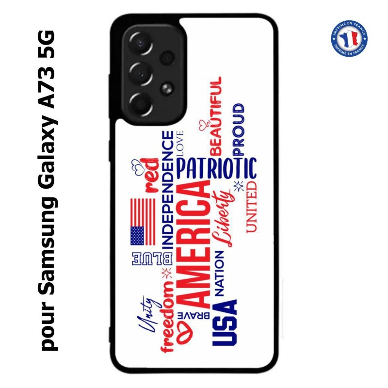 Coque pour Samsung Galaxy A73 5G USA lovers - drapeau USA - patriot