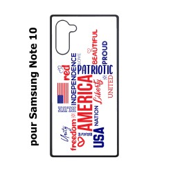 Coque pour Samsung Galaxy Note 10 USA lovers - drapeau USA - patriot