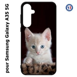 Coque pour Samsung Galaxy A35-5G - Bébé chat tout mignon - chaton yeux bleus