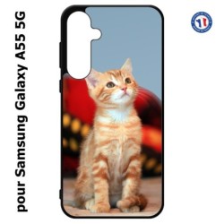 Coque pour Samsung Galaxy A55-5G - Adorable chat - chat robe cannelle
