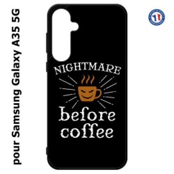 Coque pour Samsung Galaxy A35-5G - Nightmare before Coffee - coque café