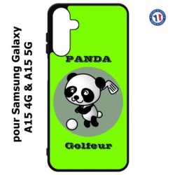 Coque pour Samsung Galaxy A15-4G & A15-5G - Panda golfeur - sport golf - panda mignon