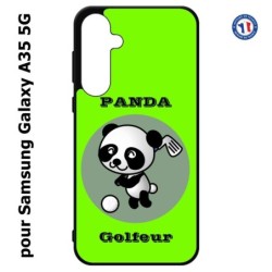Coque pour Samsung Galaxy A35-5G - Panda golfeur - sport golf - panda mignon