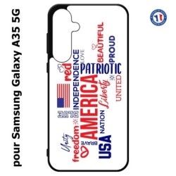 Coque pour Samsung Galaxy A35-5G - USA lovers - drapeau USA - patriot