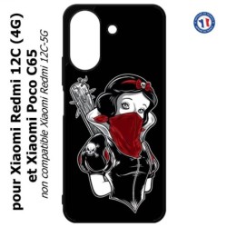 Coque pour Xiaomi Redmi 13C (4G) / Poco C65 - Blanche foulard Rouge Gourdin Dessin animé