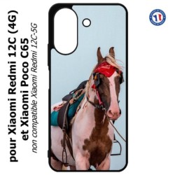 Coque pour Xiaomi Redmi 13C (4G) / Poco C65 - Coque cheval robe pie - bride cheval