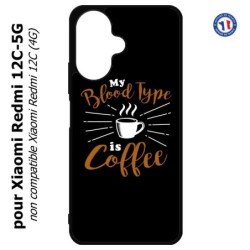 Coque pour Xiaomi Redmi 13C 5G - My Blood Type is Coffee - coque café