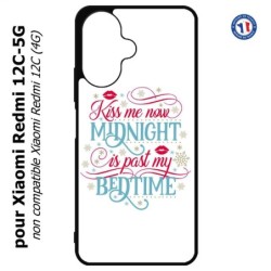 Coque pour Xiaomi Redmi 13C 5G - Kiss me now Midnight is past my Bedtime amour embrasse-moi