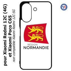 Coque pour Xiaomi Redmi 13C (4G) / Poco C65 - Logo Normandie - Écusson Normandie - 2 léopards