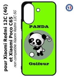 Coque pour Xiaomi Redmi 13C (4G) / Poco C65 - Panda golfeur - sport golf - panda mignon