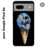 Coque pour Google Pixel 8a Ice Skull - Crâne Glace - Cône Crâne - skull art