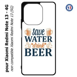 Coque pour Xiaomi Redmi Note 13-4G Save Water Drink Beer Humour Bière