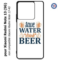 Coque pour Xiaomi Redmi Note 13 (5G) Save Water Drink Beer Humour Bière