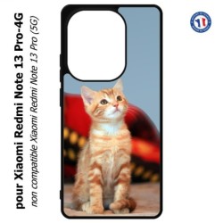 Coque pour Xiaomi Redmi Note 13 Pro-4G Adorable chat - chat robe cannelle