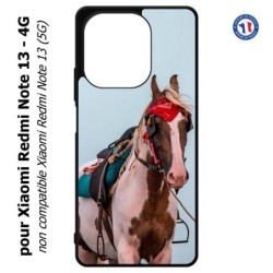 Coque pour Xiaomi Redmi Note 13-4G Coque cheval robe pie - bride cheval