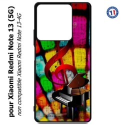 Coque pour Xiaomi Redmi Note 13 (5G) clé de sol piano - solfège - musique