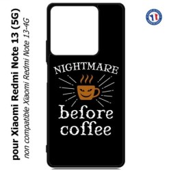 Coque pour Xiaomi Redmi Note 13 (5G) Nightmare before Coffee - coque café