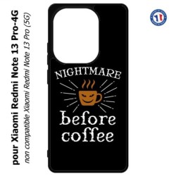 Coque pour Xiaomi Redmi Note 13 Pro-4G Nightmare before Coffee - coque café