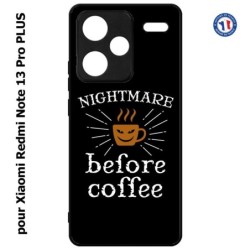 Coque pour Xiaomi Redmi Note 13 Pro PLUS Nightmare before Coffee - coque café
