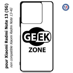 Coque pour Xiaomi Redmi Note 13 (5G) Logo Geek Zone noir & blanc