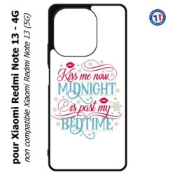 Coque pour Xiaomi Redmi Note 13-4G Kiss me now Midnight is past my Bedtime amour embrasse-moi