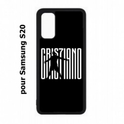 Coque noire pour Samsung Galaxy S20 Cristiano Ronaldo Juventus Turin Football grands caractères
