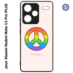 Coque pour Xiaomi Redmi Note 13 Pro PLUS Peace and Love LGBT - couleur arc en ciel