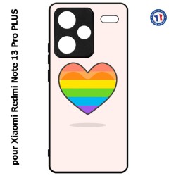 Coque pour Xiaomi Redmi Note 13 Pro PLUS Rainbow hearth LGBT - couleur arc en ciel Coeur LGBT