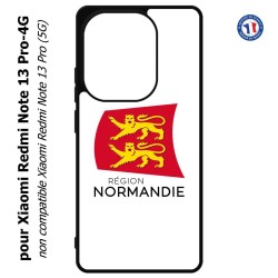 Coque pour Xiaomi Redmi Note 13 Pro-4G Logo Normandie - Écusson Normandie - 2 léopards