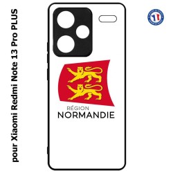 Coque pour Xiaomi Redmi Note 13 Pro PLUS Logo Normandie - Écusson Normandie - 2 léopards