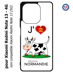 Coque pour Xiaomi Redmi Note 13-4G J'aime la Normandie - vache normande
