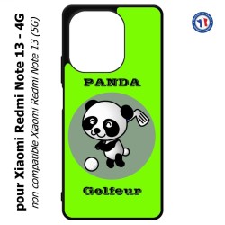 Coque pour Xiaomi Redmi Note 13-4G Panda golfeur - sport golf - panda mignon