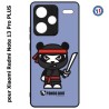 Coque pour Xiaomi Redmi Note 13 Pro PLUS PANDA BOO© Ninja Boo noir - coque humour