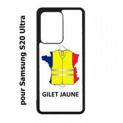 Coque noire pour Samsung Galaxy S20 Ultra France Gilets Jaunes - manifestations Paris