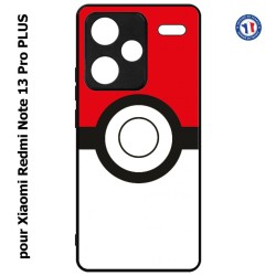 Coque pour Xiaomi Redmi Note 13 Pro PLUS rond noir sur fond rouge et blanc