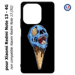 Coque pour Xiaomi Redmi Note 13-4G Ice Skull - Crâne Glace - Cône Crâne - skull art