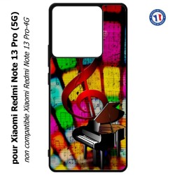 Coque pour Xiaomi Poco X6 (5G) clé de sol piano - solfège - musique