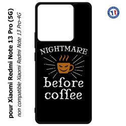 Coque pour Xiaomi Redmi Note 13 Pro (5G) Nightmare before Coffee - coque café