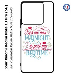 Coque pour Xiaomi Redmi Note 13 Pro (5G) Kiss me now Midnight is past my Bedtime amour embrasse-moi