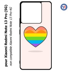 Coque pour Xiaomi Redmi Note 13 Pro (5G) Rainbow hearth LGBT - couleur arc en ciel Coeur LGBT