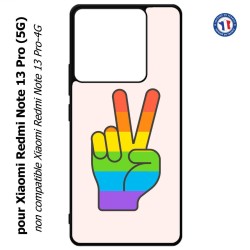 Coque pour Xiaomi Poco X6 (5G) Rainbow Peace LGBT - couleur arc en ciel Main Victoire Paix LGBT