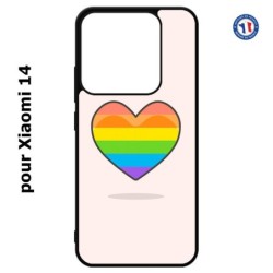 Coque pour Xiaomi 14 Rainbow hearth LGBT - couleur arc en ciel Coeur LGBT