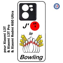 Coque pour Xiaomi 13T et 13T Pro J'aime le Bowling