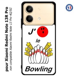 Coque pour Xiaomi Redmi Note 13R Pro J'aime le Bowling