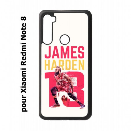 Coque noire pour Xiaomi Redmi Note 8 star Basket James Harden 13 Rockets de Houston